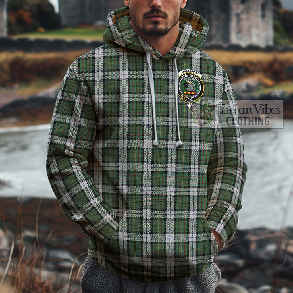 MacLaren Dress Tartan Cotton Hoodie with Family Crest Pullover Hoodie XS - Tartan Vibes Clothing