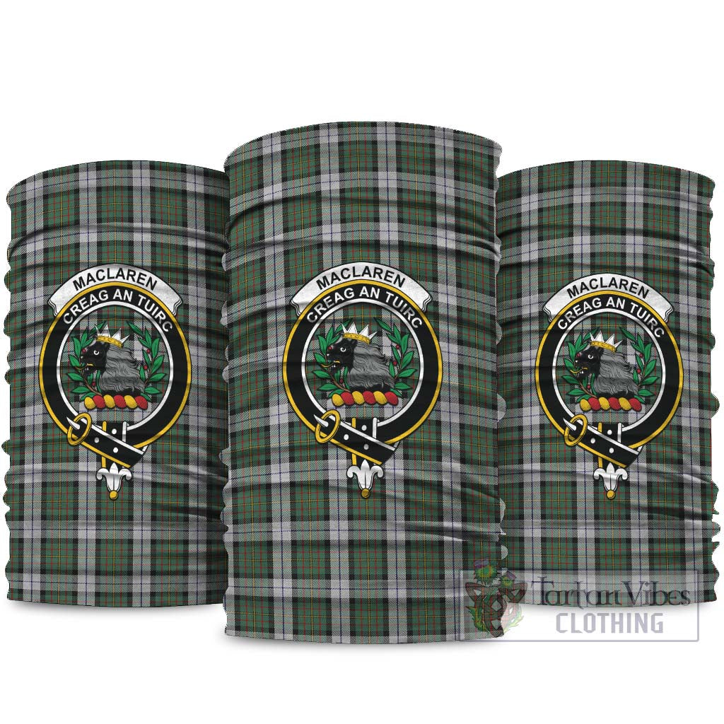 MacLaren Dress Tartan Neck Gaiters, Tartan Bandanas, Tartan Head Band with Family Crest