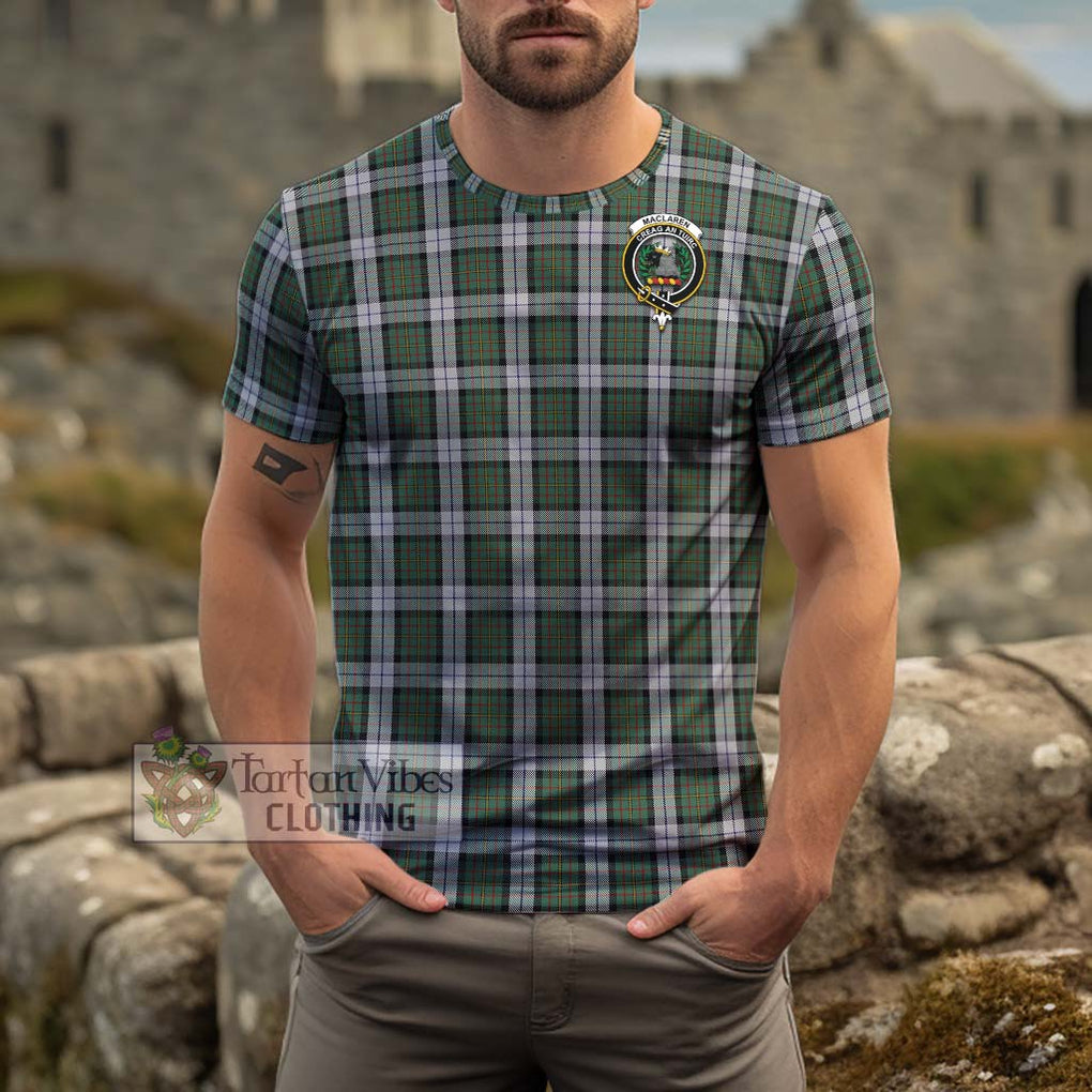 MacLaren Dress Tartan Cotton T-Shirt with Family Crest Men's Shirt - Tartanvibesclothing Shop