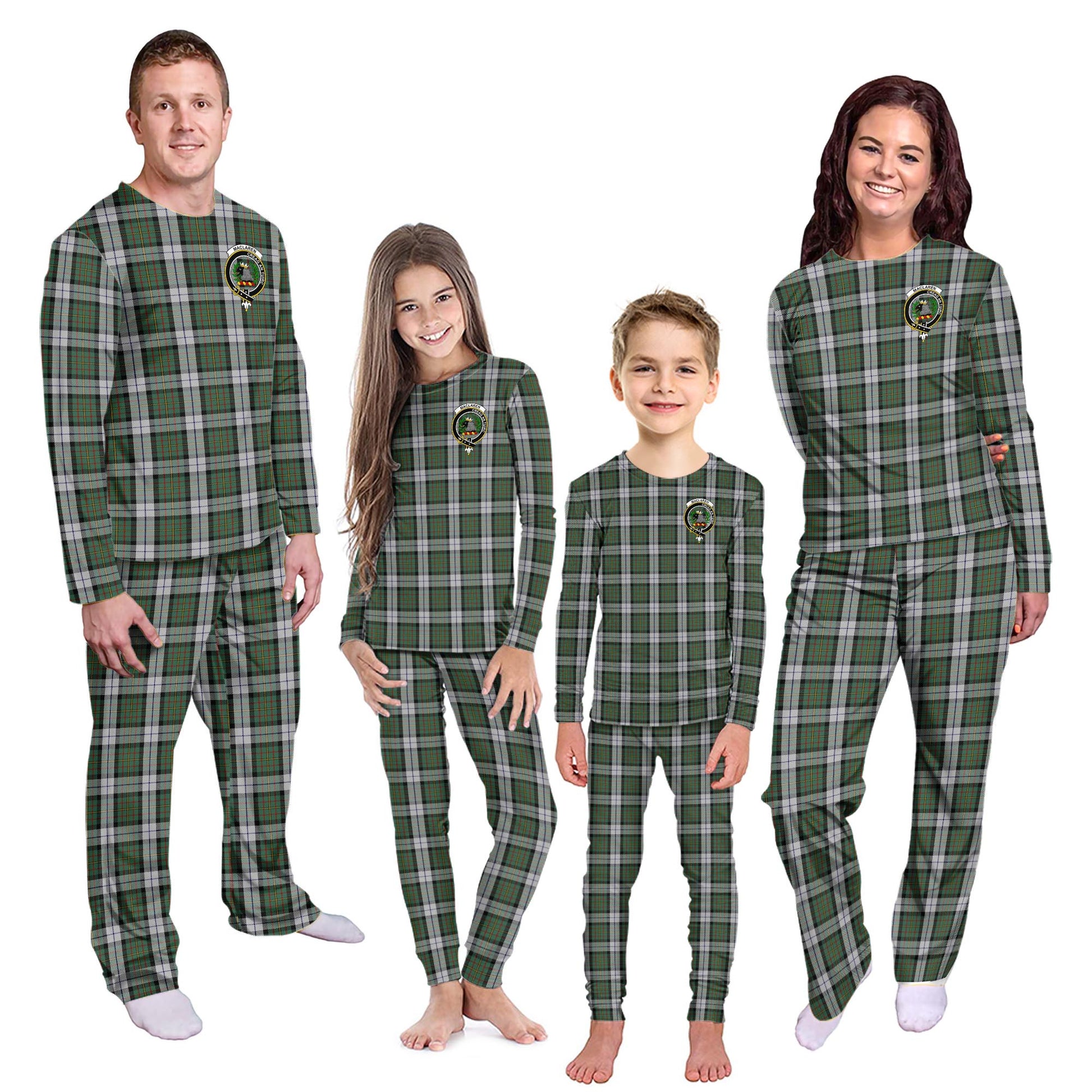 MacLaren Dress Tartan Pajamas Family Set with Family Crest - Tartanvibesclothing