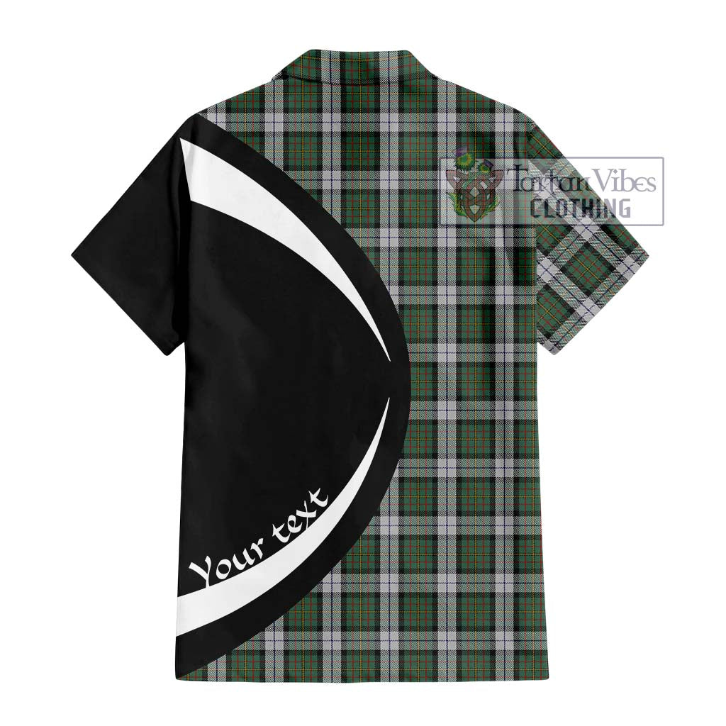 MacLaren Dress Tartan Short Sleeve Button Up with Family Crest Circle Style - Tartan Vibes Clothing