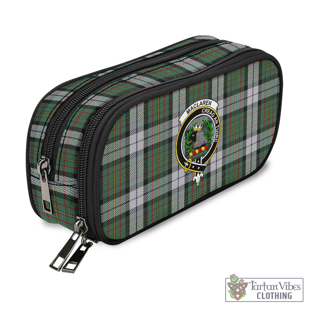 Tartan Vibes Clothing MacLaren Dress Tartan Pen and Pencil Case with Family Crest