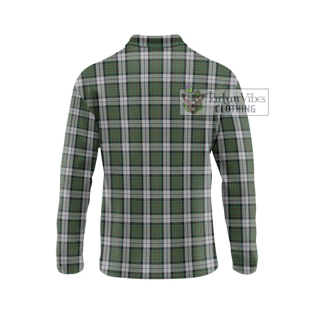 MacLaren Dress Tartan Long Sleeve Polo Shirt with Family Crest DNA In Me Style - Tartanvibesclothing Shop