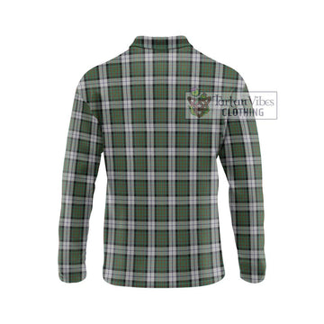 MacLaren Dress Tartan Long Sleeve Polo Shirt with Family Crest DNA In Me Style