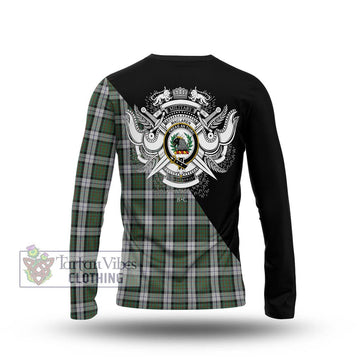 MacLaren Dress Tartan Long Sleeve T-Shirt with Family Crest and Military Logo Style