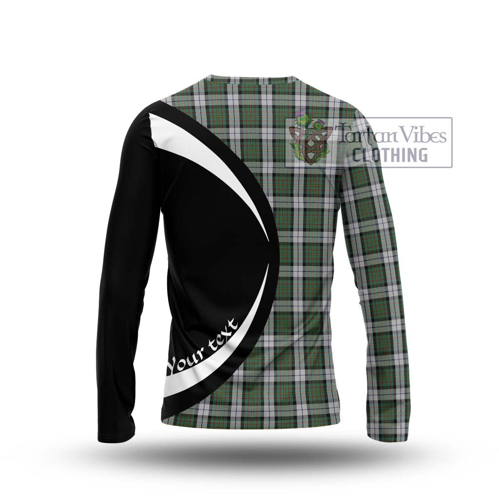 MacLaren Dress Tartan Long Sleeve T-Shirt with Family Crest Circle Style - Tartan Vibes Clothing