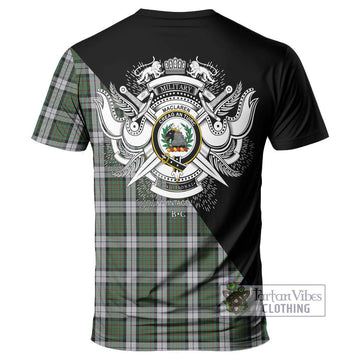 MacLaren Dress Tartan T-Shirt with Family Crest and Military Logo Style