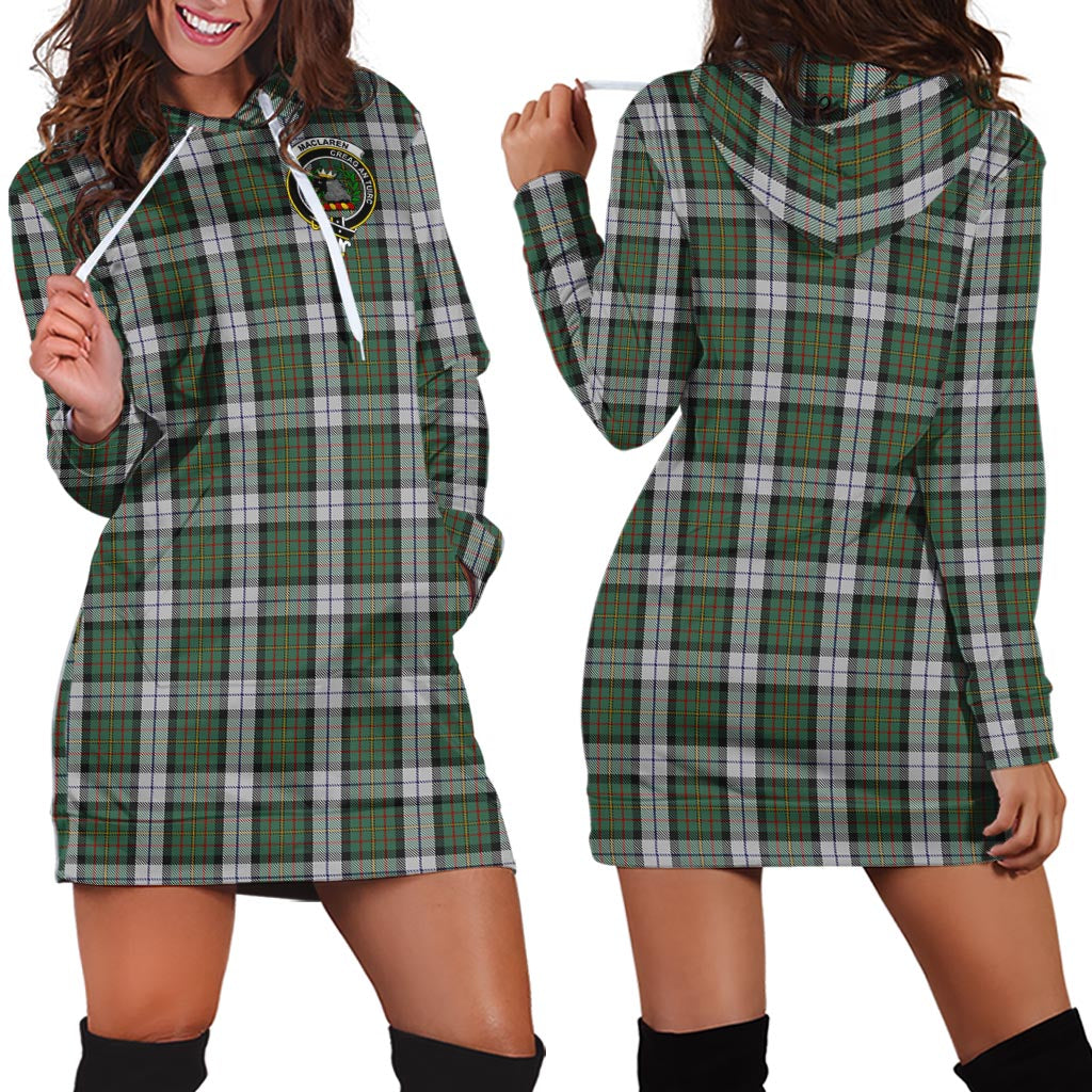 MacLaren Dress Tartan Hoodie Dress with Family Crest - Tartan Vibes Clothing