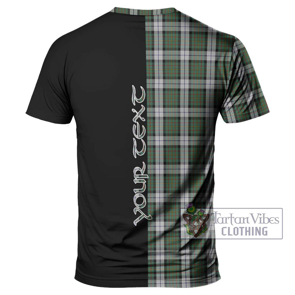 MacLaren Dress Tartan T-Shirt with Family Crest and Half Of Me Style - Tartanvibesclothing Shop