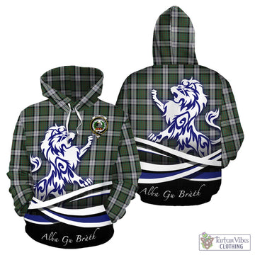 MacLaren Dress Tartan Hoodie with Alba Gu Brath Regal Lion Emblem