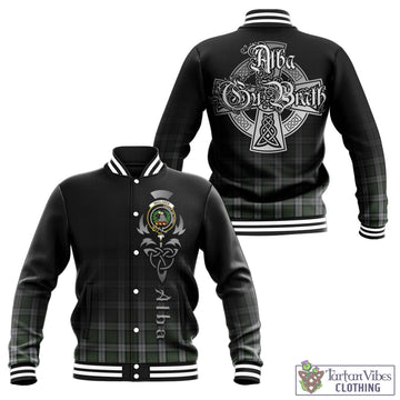 MacLaren Dress Tartan Baseball Jacket Featuring Alba Gu Brath Family Crest Celtic Inspired