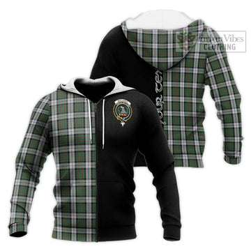 MacLaren Dress Tartan Knitted Hoodie with Family Crest and Half Of Me Style