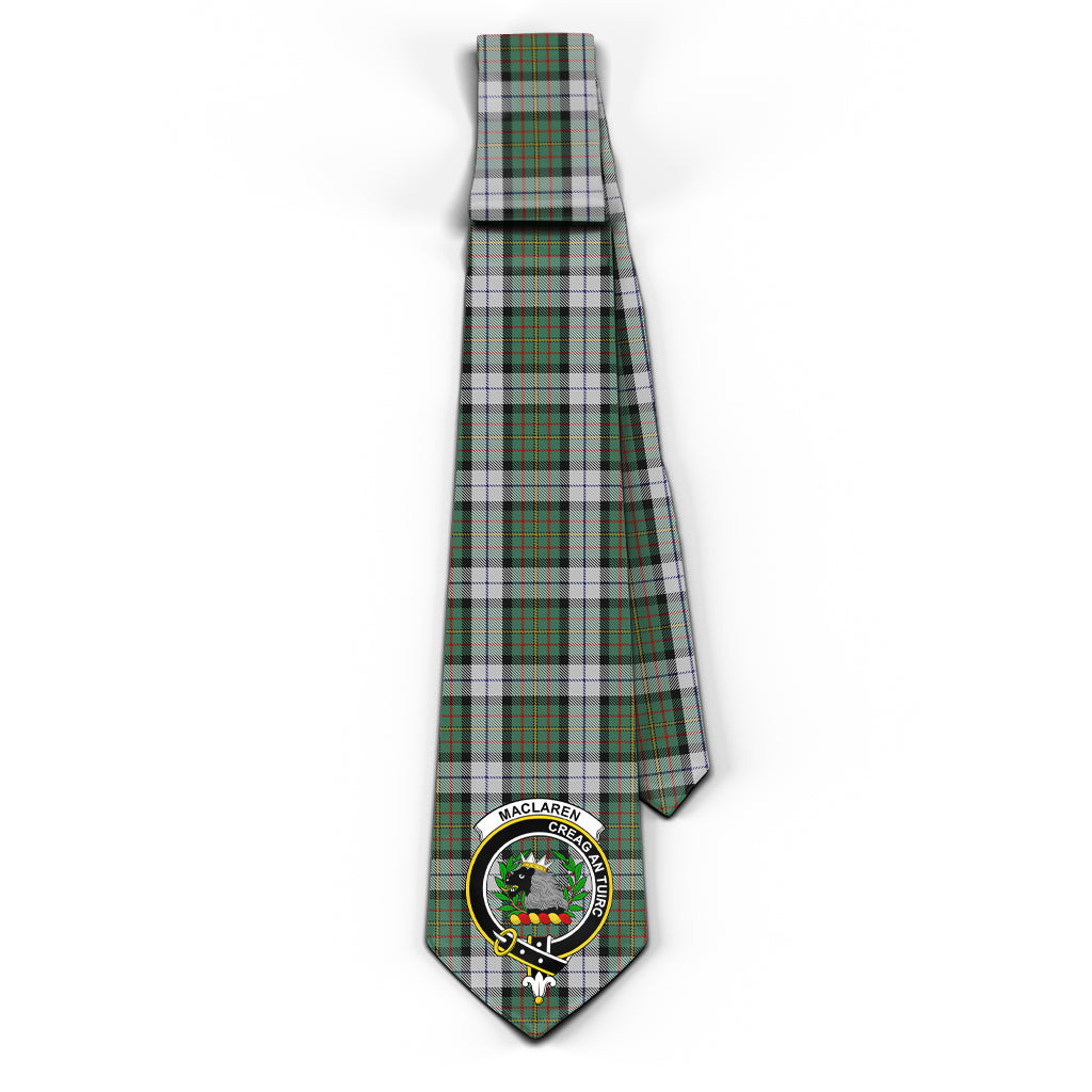 MacLaren Dress Tartan Classic Necktie with Family Crest - Tartan Vibes Clothing