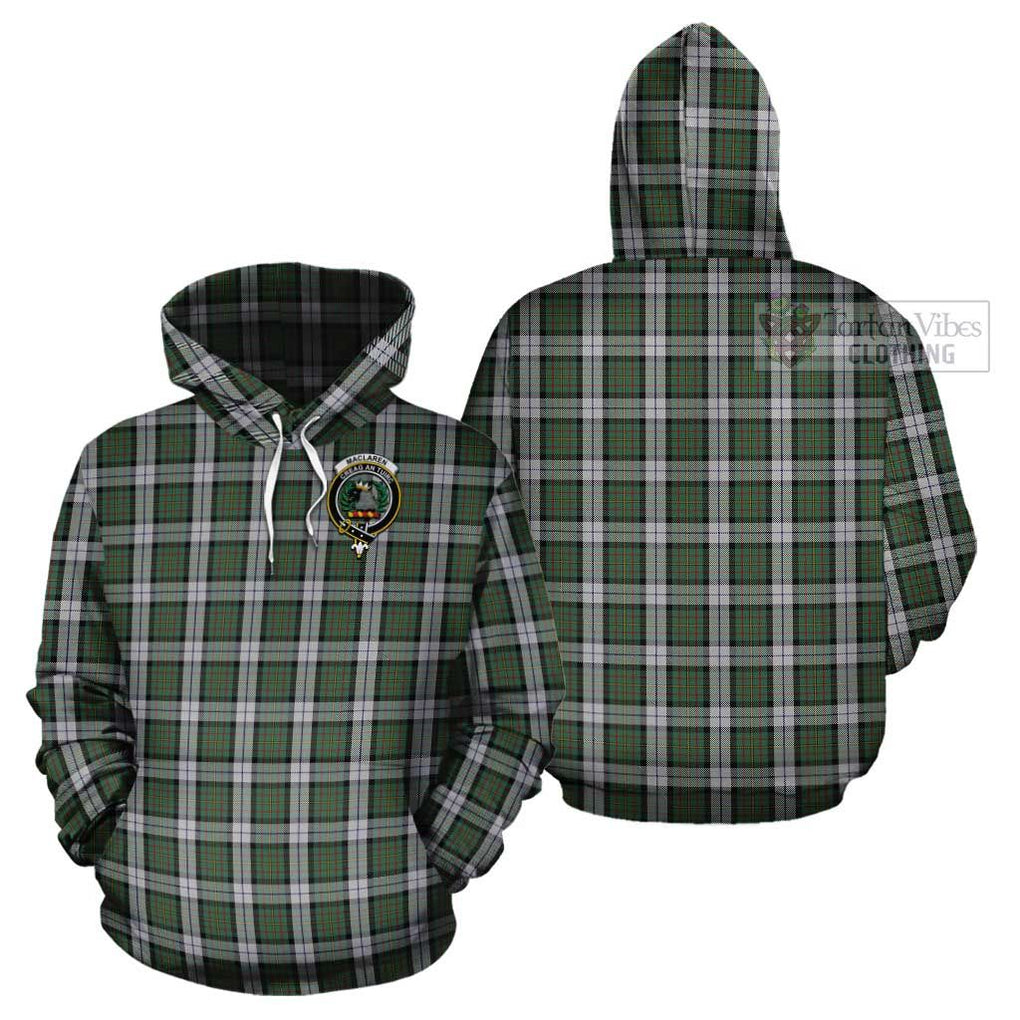 MacLaren Dress Tartan Cotton Hoodie with Family Crest Pullover Hoodie - Tartan Vibes Clothing