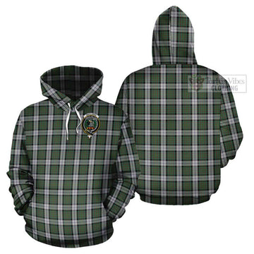 MacLaren Dress Tartan Cotton Hoodie with Family Crest