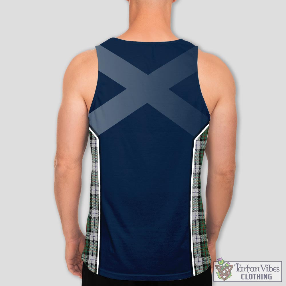 Tartan Vibes Clothing MacLaren Dress Tartan Men's Tanks Top with Family Crest and Scottish Thistle Vibes Sport Style