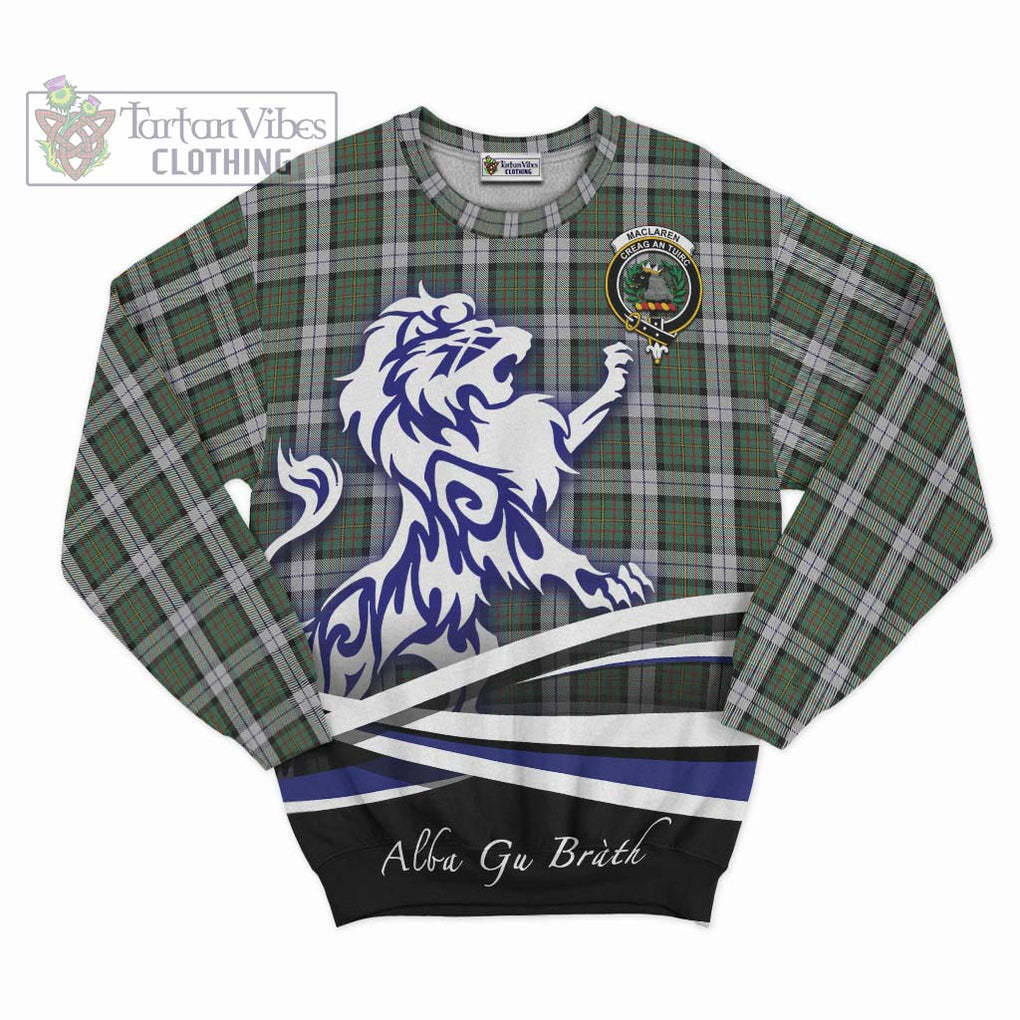 MacLaren Dress Tartan Sweatshirt with Alba Gu Brath Regal Lion Emblem - Tartanvibesclothing Shop