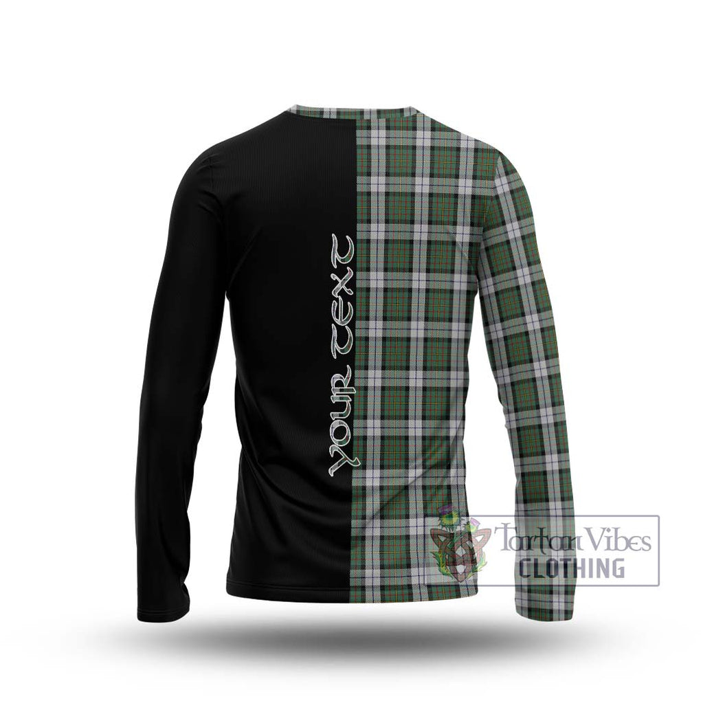 MacLaren Dress Tartan Long Sleeve T-Shirt with Family Crest and Half Of Me Style - Tartanvibesclothing Shop