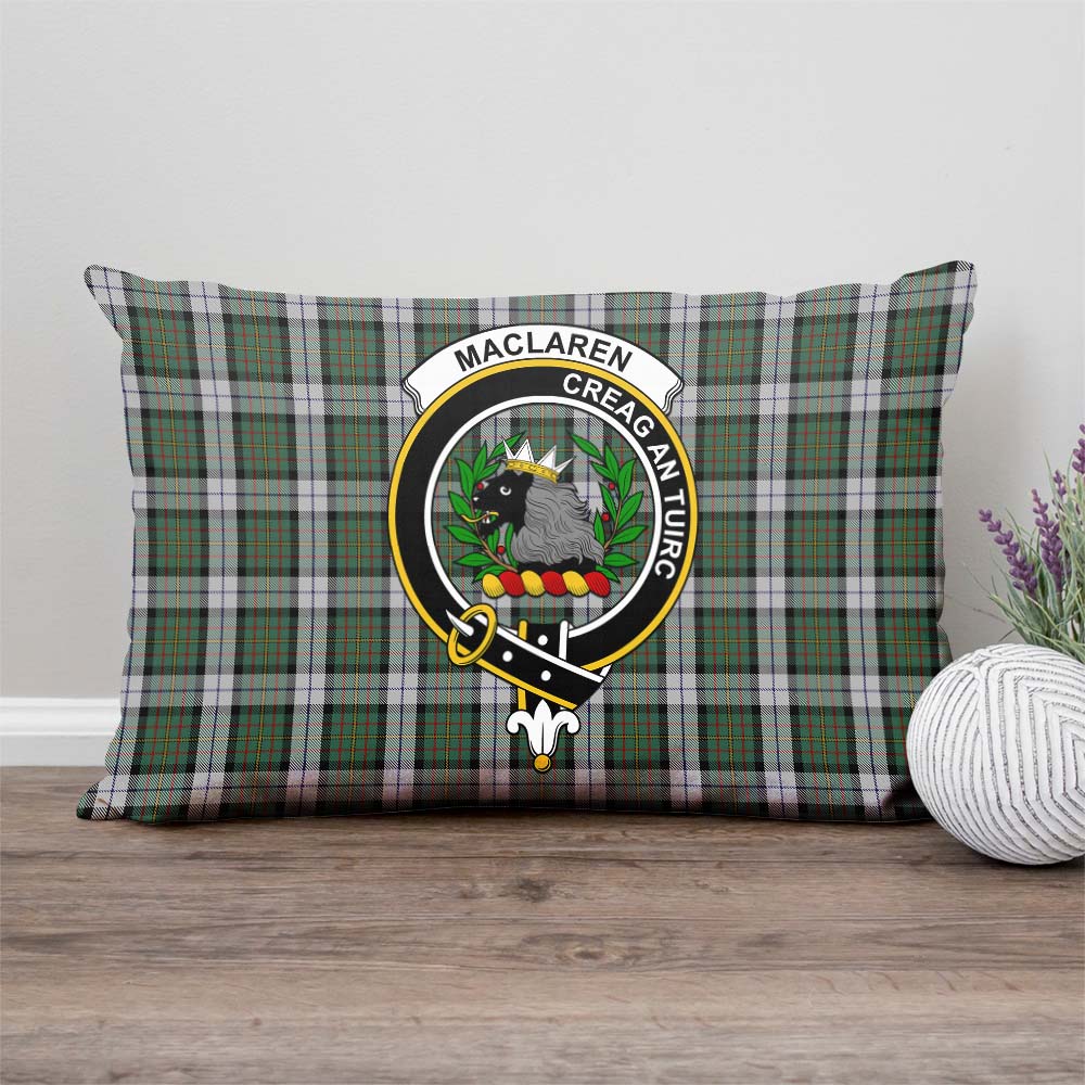 MacLaren Dress Tartan Pillow Cover with Family Crest Rectangle Pillow Cover - Tartanvibesclothing