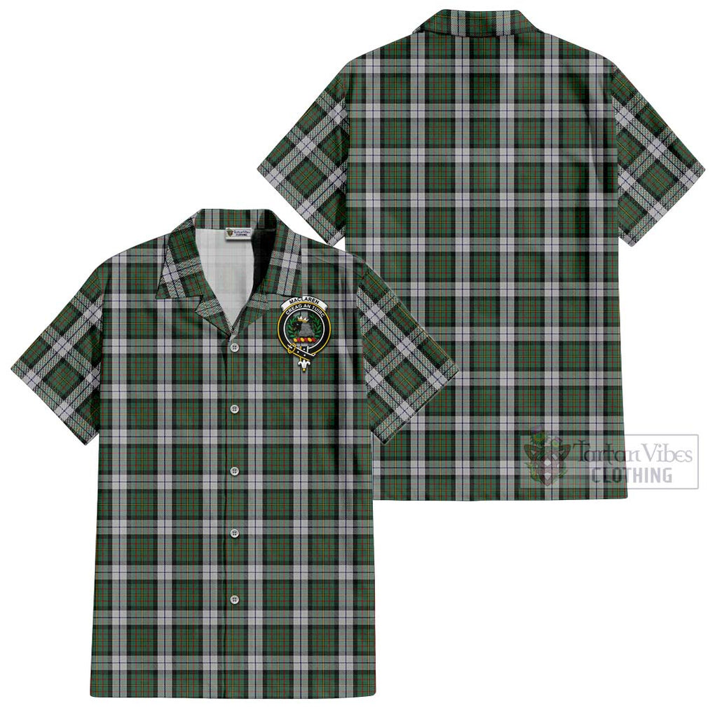 MacLaren Dress Tartan Cotton Hawaiian Shirt with Family Crest Kid - Tartan Vibes Clothing