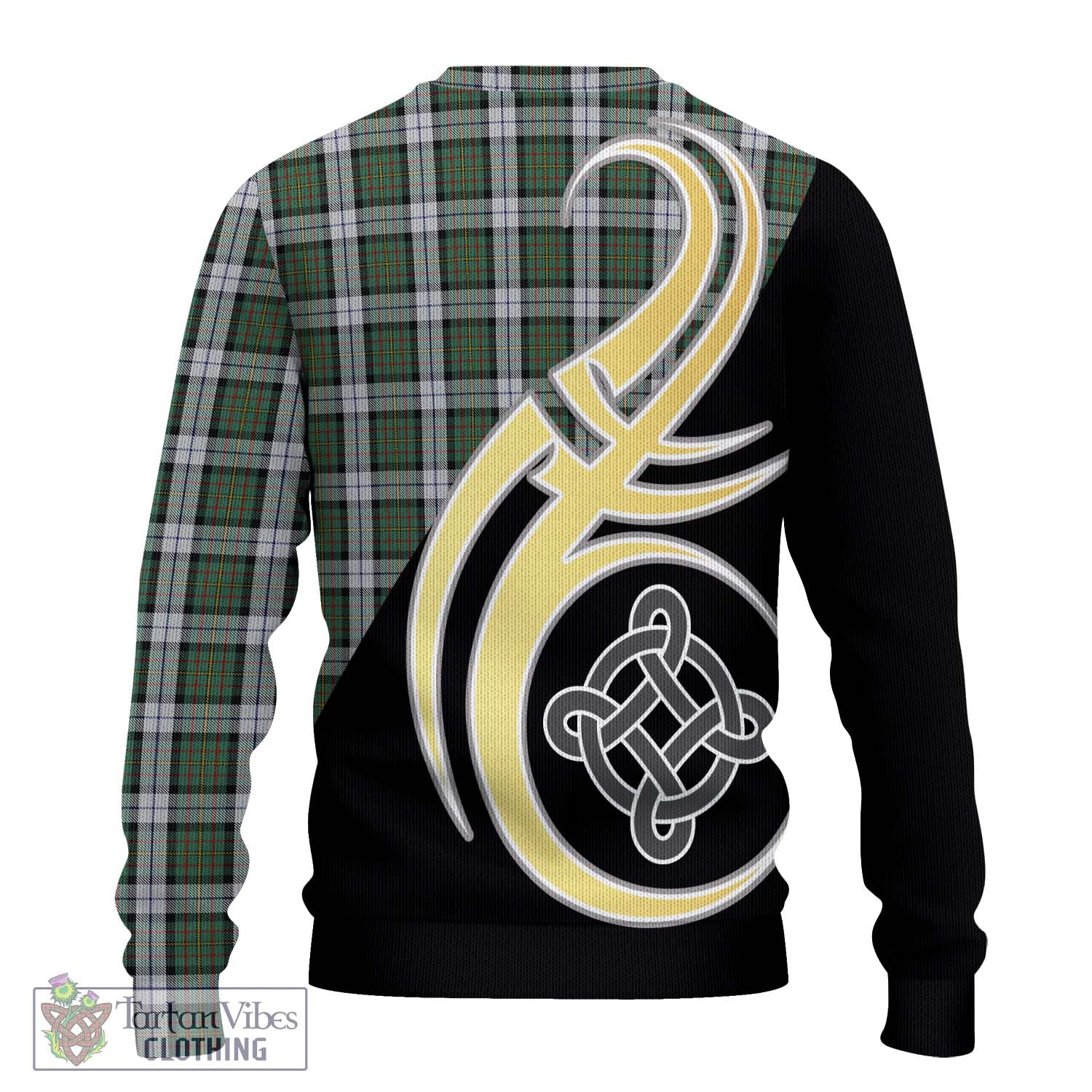 MacLaren Dress Tartan Knitted Sweater with Family Crest and Celtic Symbol Style - Tartan Vibes Clothing