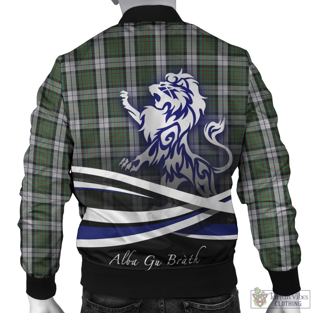 Tartan Vibes Clothing MacLaren Dress Tartan Bomber Jacket with Alba Gu Brath Regal Lion Emblem