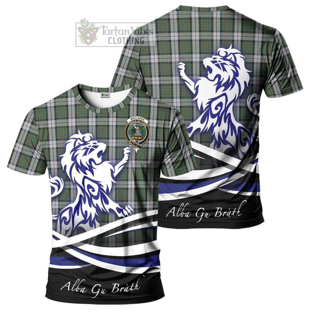 Tartan Vibes Clothing MacLaren Dress Tartan Cotton T-shirt with Alba Gu Brath Regal Lion Emblem