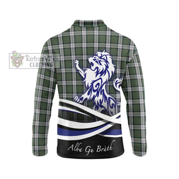 MacLaren Dress Tartan Long Sleeve Polo Shirt with Alba Gu Brath Regal Lion Emblem