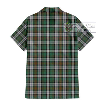 MacLaren Dress Tartan Short Sleeve Button Shirt with Family Crest DNA In Me Style