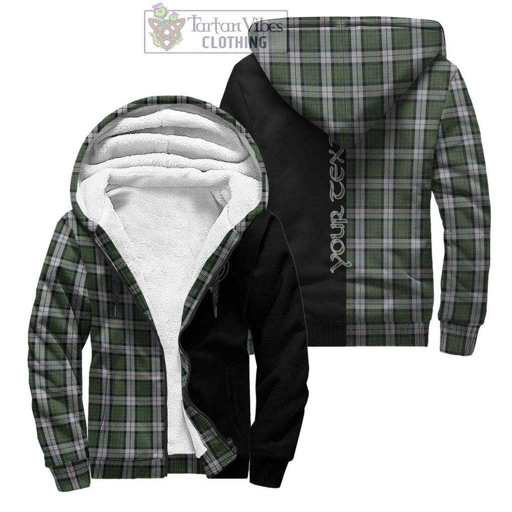 MacLaren Dress Tartan Sherpa Hoodie with Family Crest and Half Of Me Style Unisex - Tartanvibesclothing Shop