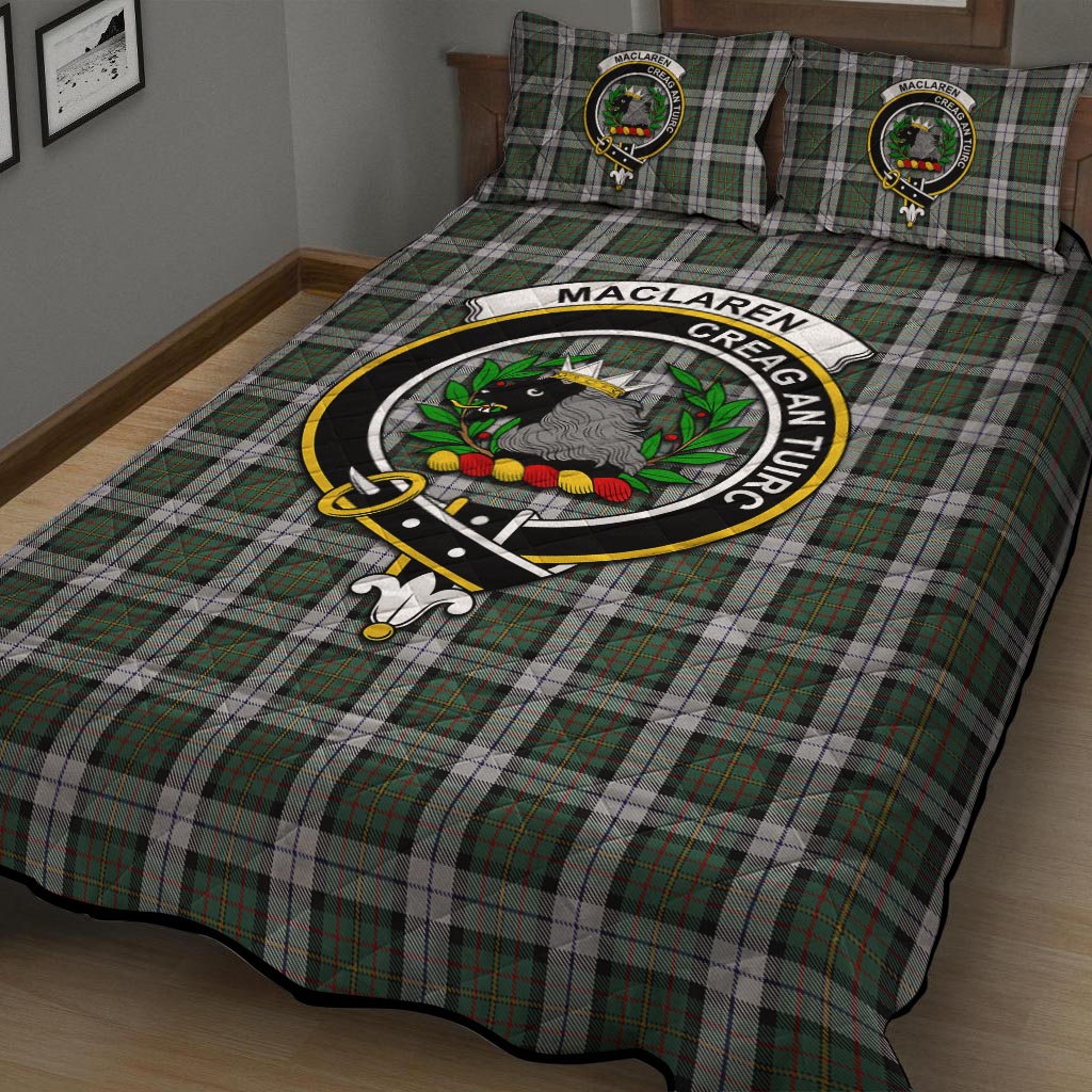 MacLaren Dress Tartan Quilt Bed Set with Family Crest - Tartan Vibes Clothing