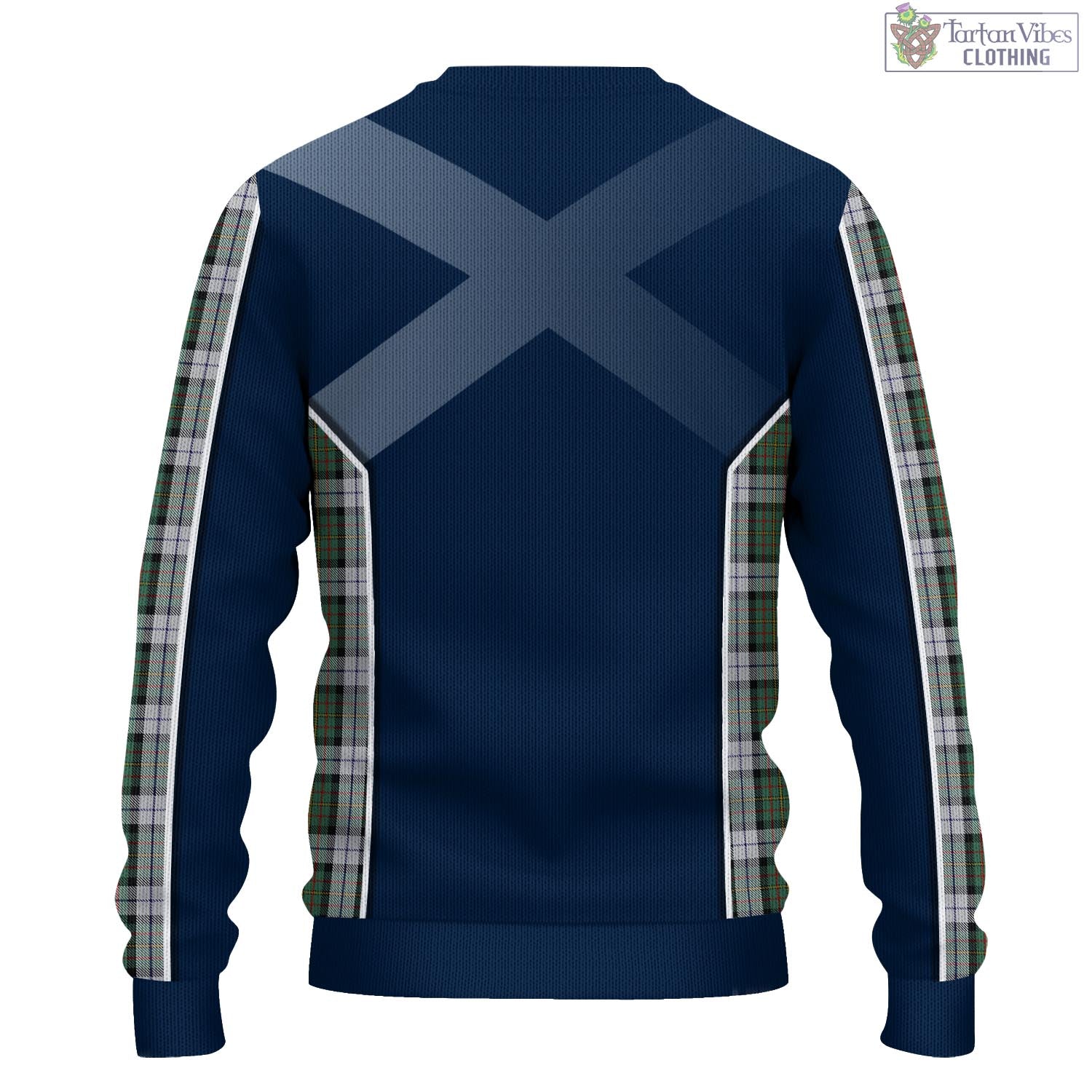 Tartan Vibes Clothing MacLaren Dress Tartan Knitted Sweatshirt with Family Crest and Scottish Thistle Vibes Sport Style