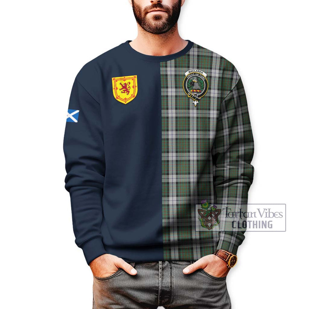 Tartan Vibes Clothing MacLaren Dress Tartan Sweatshirt with Scottish Lion Royal Arm Half Style