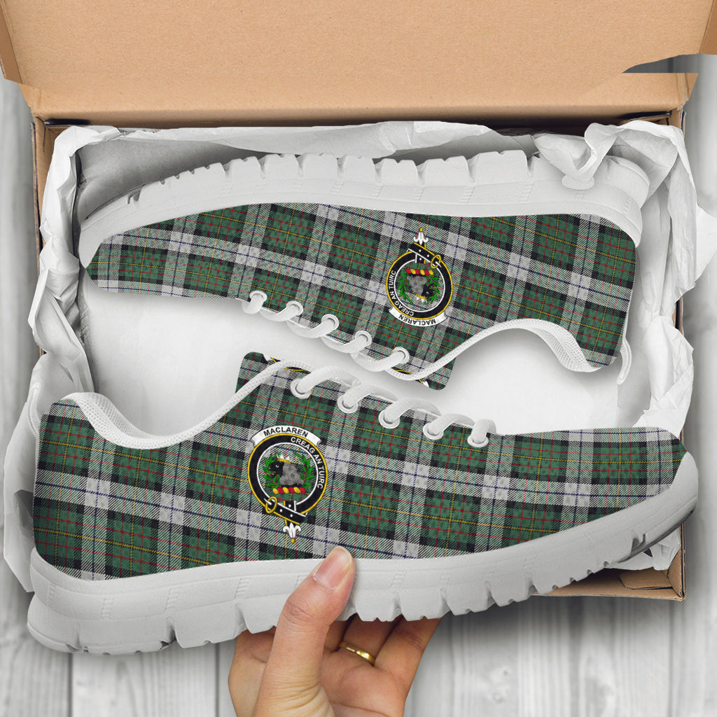 MacLaren Dress Tartan Sneakers with Family Crest - Tartan Vibes Clothing