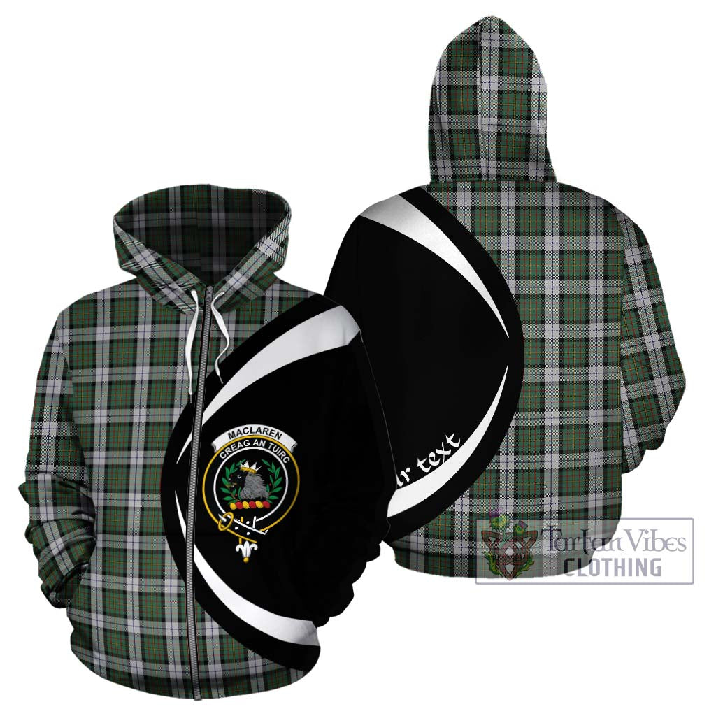 MacLaren Dress Tartan Hoodie with Family Crest Circle Style - Tartan Vibes Clothing