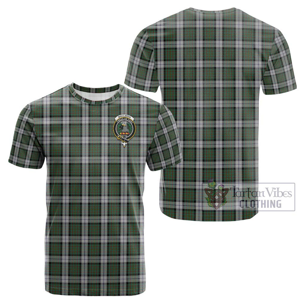 MacLaren Dress Tartan Cotton T-Shirt with Family Crest Kid's Shirt - Tartanvibesclothing Shop