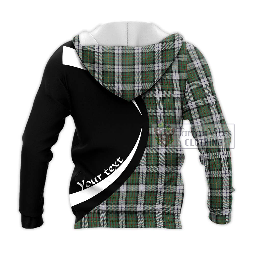 MacLaren Dress Tartan Knitted Hoodie with Family Crest Circle Style - Tartan Vibes Clothing