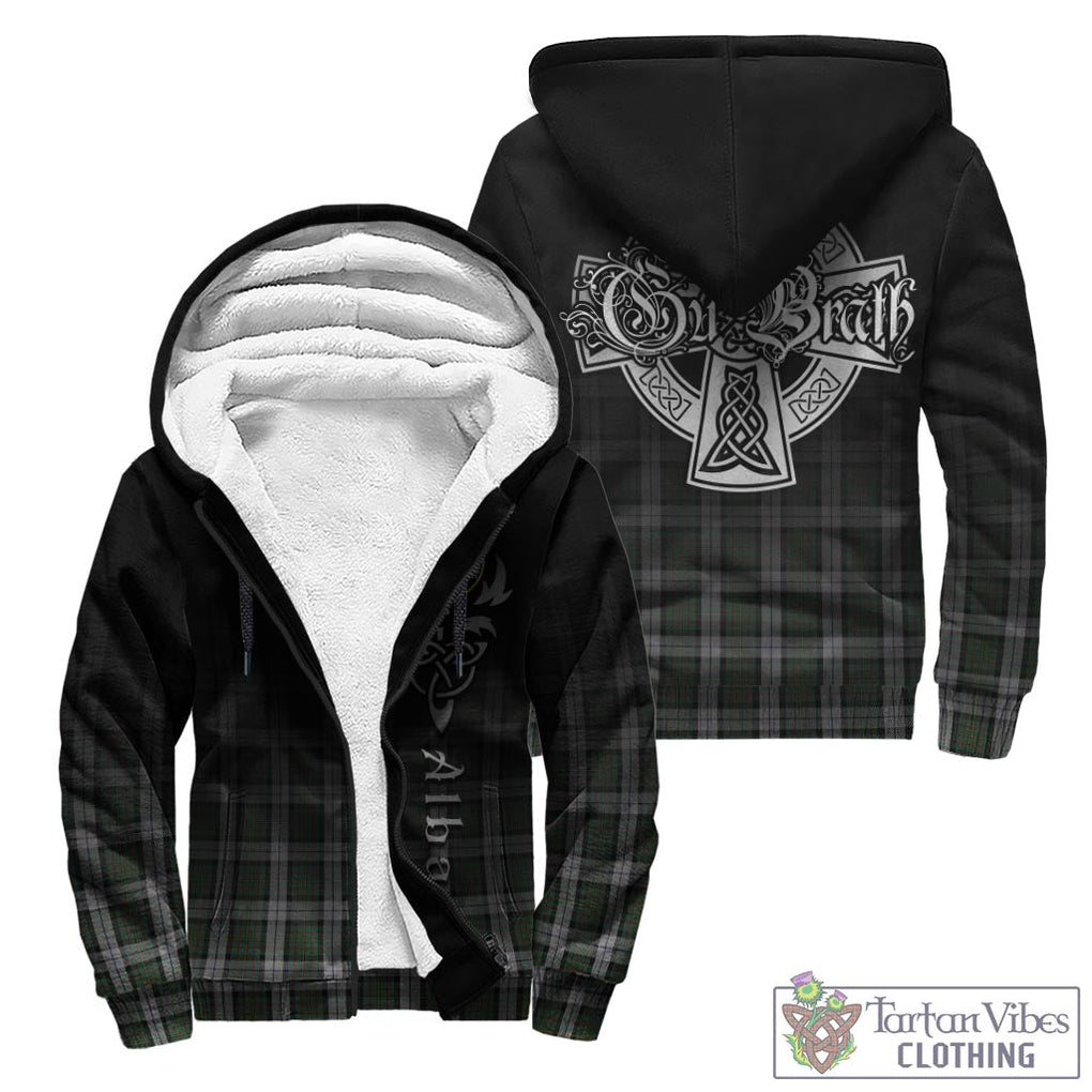 Tartan Vibes Clothing MacLaren Dress Tartan Sherpa Hoodie Featuring Alba Gu Brath Family Crest Celtic Inspired