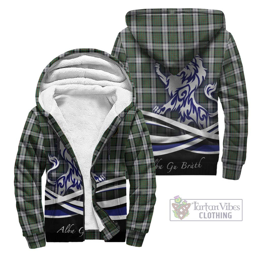 MacLaren Dress Tartan Sherpa Hoodie with Alba Gu Brath Regal Lion Emblem Unisex - Tartanvibesclothing Shop