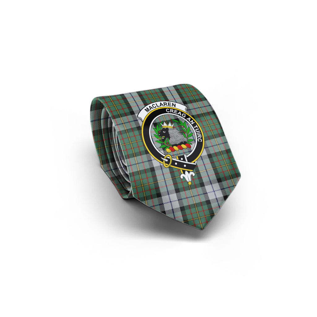 MacLaren Dress Tartan Classic Necktie with Family Crest - Tartan Vibes Clothing