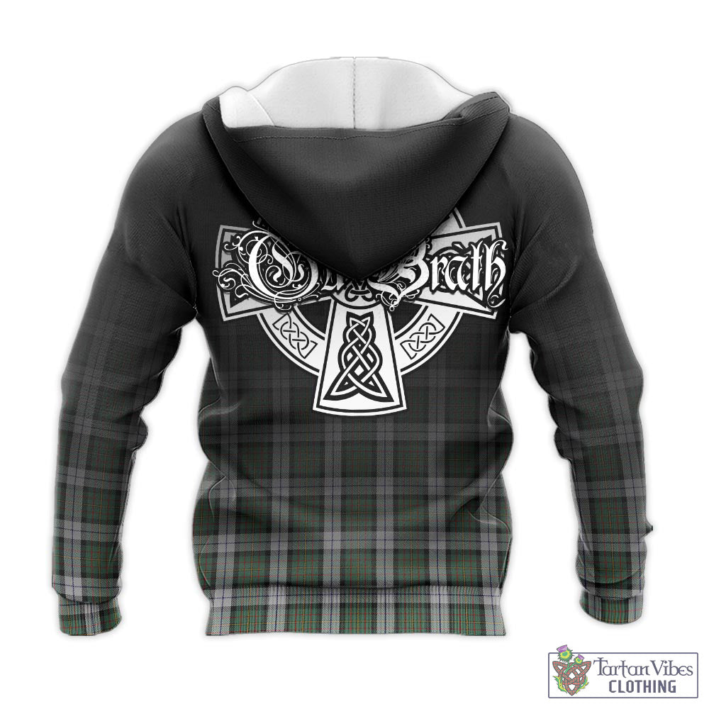 Tartan Vibes Clothing MacLaren Dress Tartan Knitted Hoodie Featuring Alba Gu Brath Family Crest Celtic Inspired