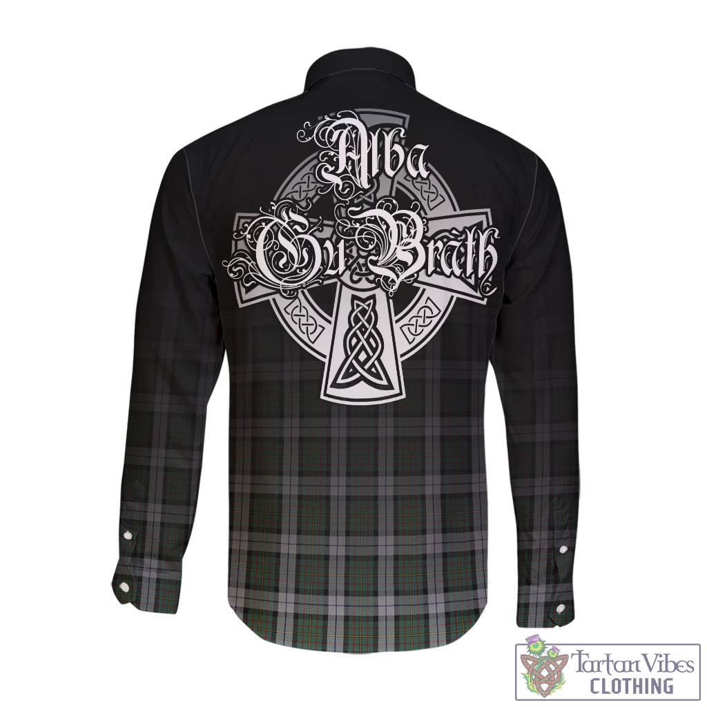 Tartan Vibes Clothing MacLaren Dress Tartan Long Sleeve Button Up Featuring Alba Gu Brath Family Crest Celtic Inspired