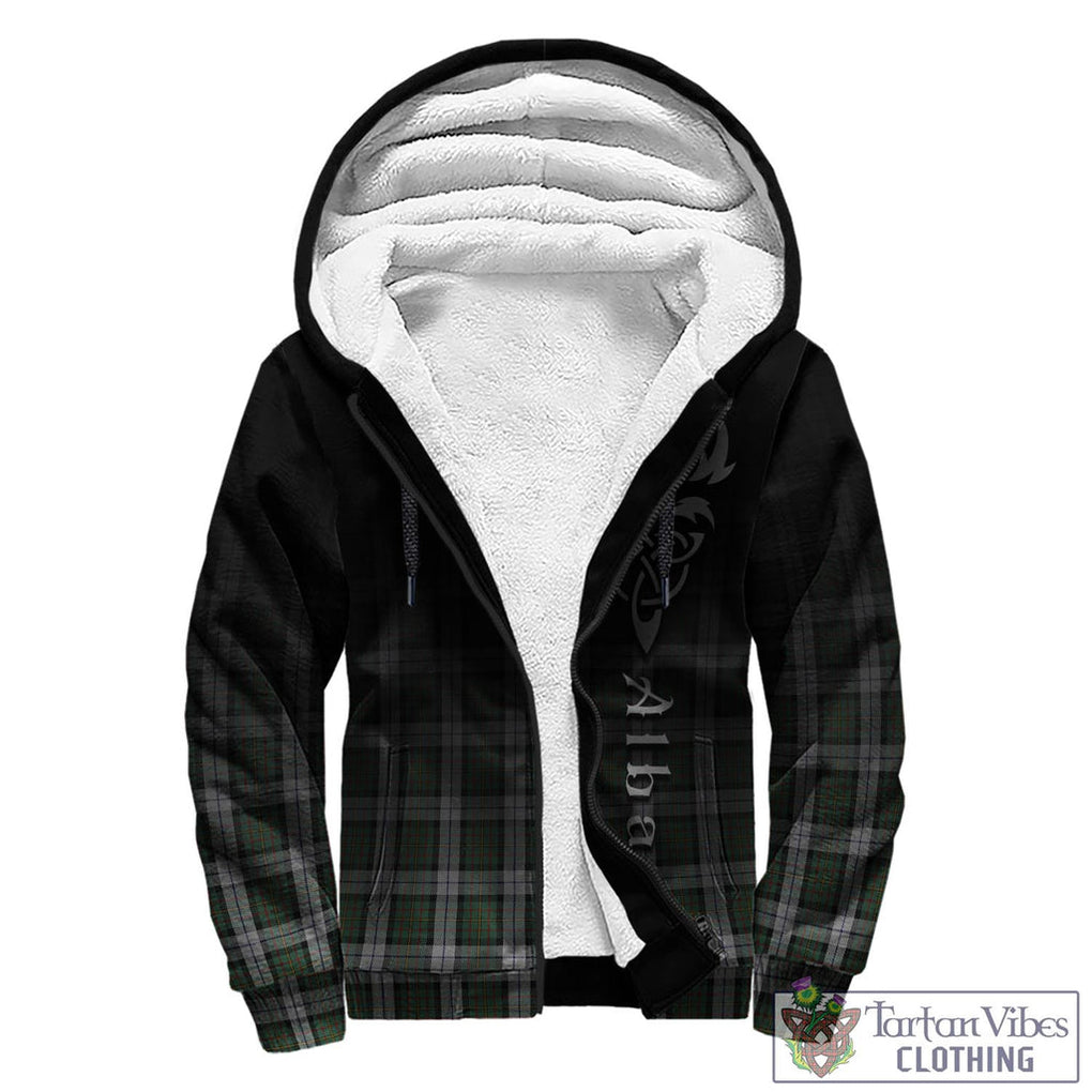 Tartan Vibes Clothing MacLaren Dress Tartan Sherpa Hoodie Featuring Alba Gu Brath Family Crest Celtic Inspired