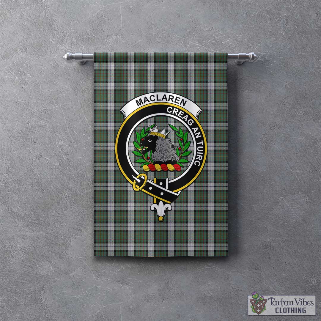 Tartan Vibes Clothing MacLaren Dress Tartan Gonfalon, Tartan Banner with Family Crest