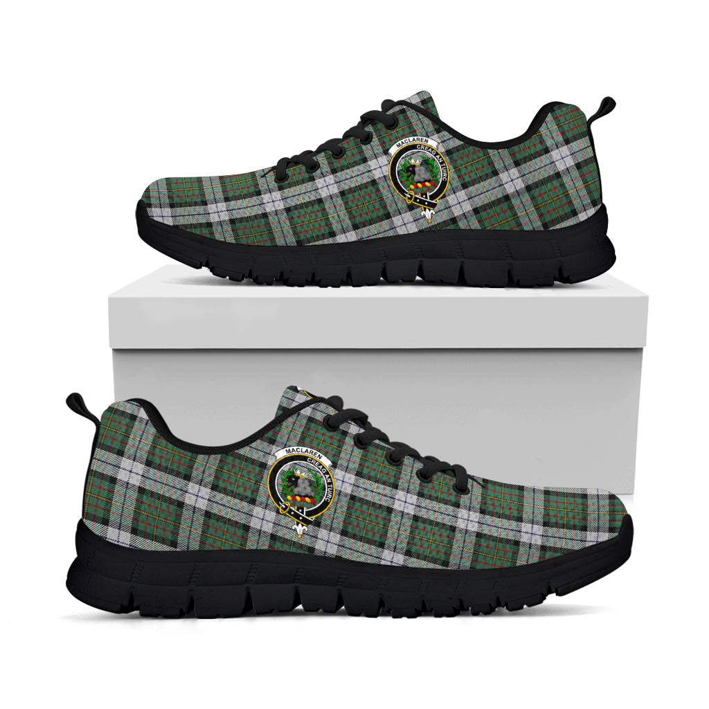 MacLaren Dress Tartan Sneakers with Family Crest - Tartan Vibes Clothing