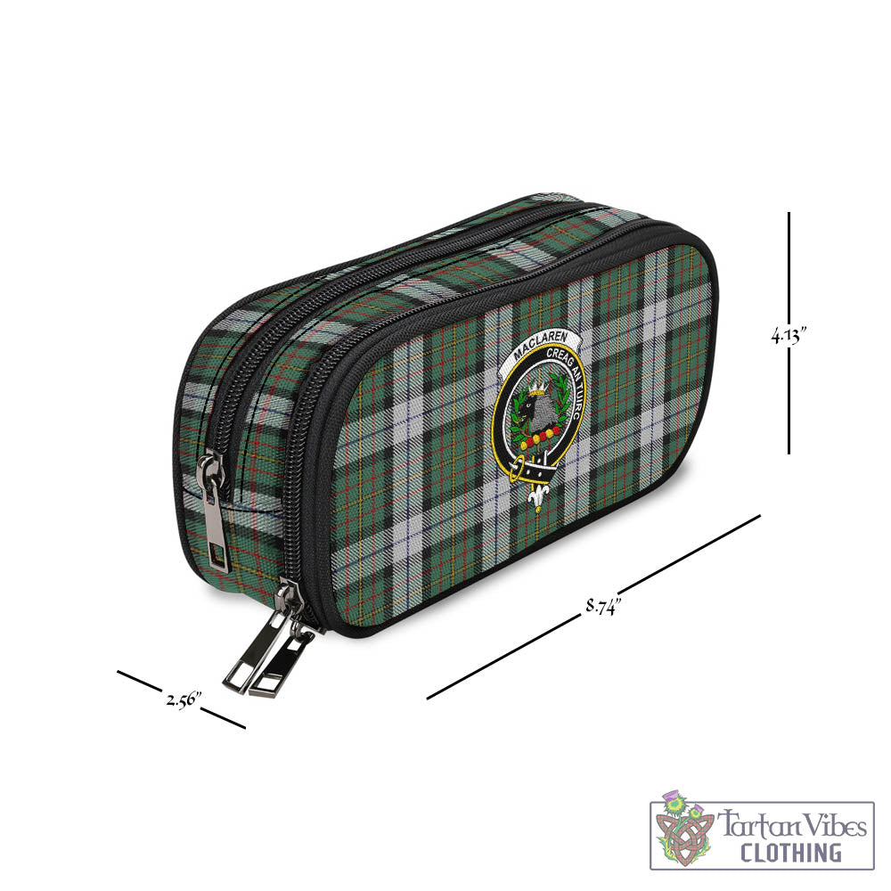 Tartan Vibes Clothing MacLaren Dress Tartan Pen and Pencil Case with Family Crest