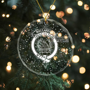 MacLaren (McLaren) Clan Crest Christmas Glass Ornament