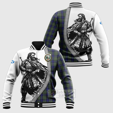 MacLaren (McLaren) Tartan Clan Crest Baseball Jacket with Highlander Warrior Celtic Style