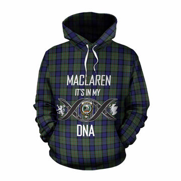 MacLaren (McLaren) Tartan Cotton Hoodie with Family Crest DNA In Me Style