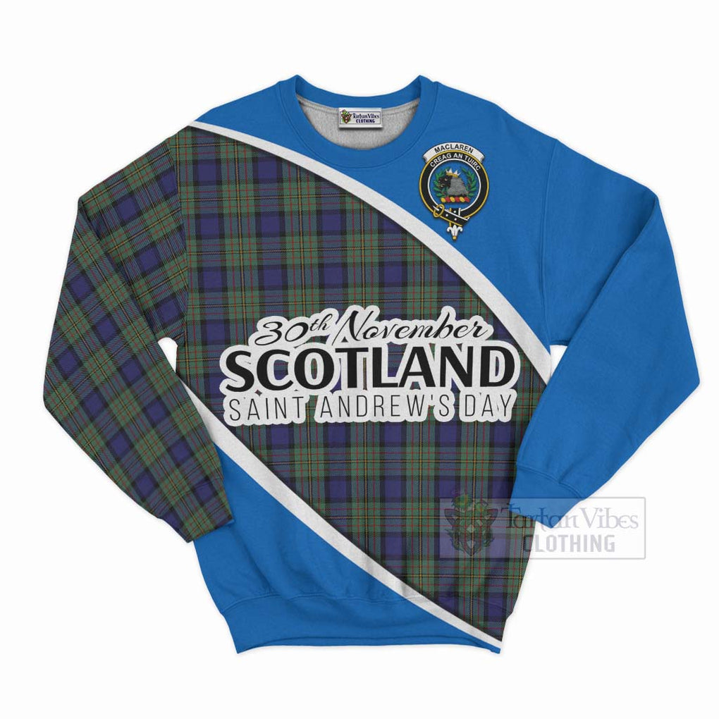 Tartan Vibes Clothing MacLaren (McLaren) Family Crest Tartan Sweatshirt Celebrate Saint Andrew's Day in Style